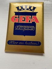 gewölbtes Schriftschild, GEFA, Likörfabrik, Nürnberg, 1950, Z-0