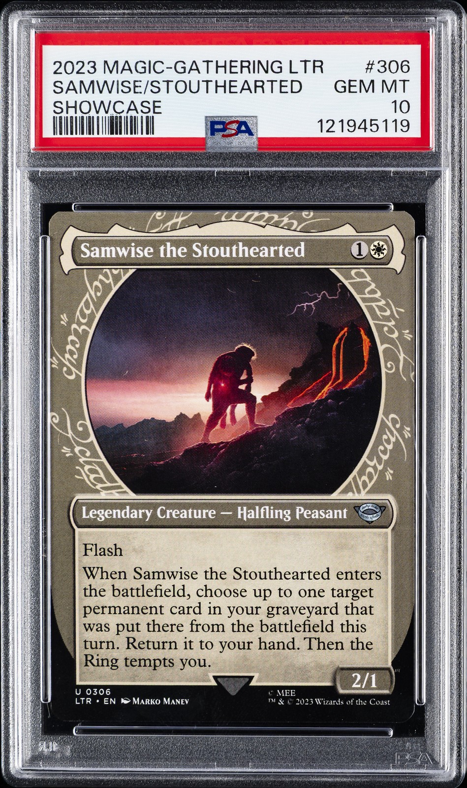 2023 MTG LORD OF THE RINGS TALES OF MIDDLE-EARTH SAMWISE THE STOUTHEARTED PSA 10 view 1
