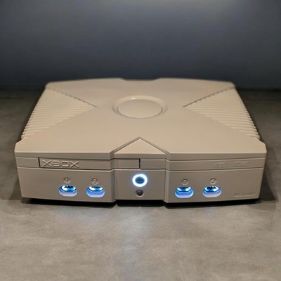 Custom Original OG Xbox Console White LED White Cerakote NEW Caps TESTED