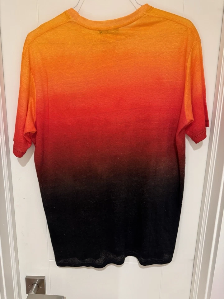 BALMAIN T-shirt Men's Color Orange/Dark Blue Relax Fit Size M - Image 2 of 3