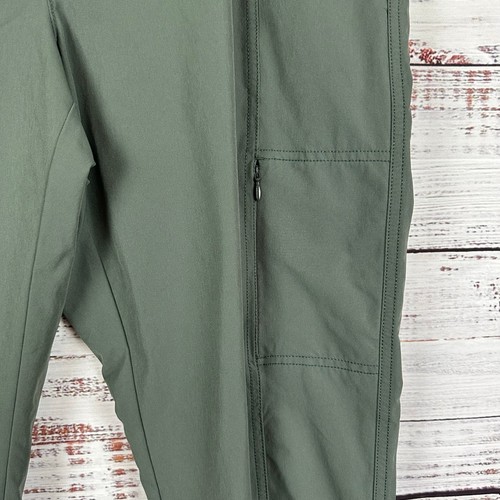 Womens Kirkland Olive Green Nylon Crop Traveling Outdoor Pants Pockets Casual 12 - Picture 3 of 7