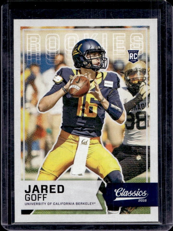 Jared Goff Panini Classics #262 Timeless Tributes Gold