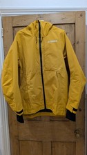 Adidas Terrex Techrock 3L Nylon RAIN.RDY Waterproof Jacket - Size M - Yellow