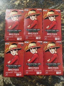 One Piece OP-13 Sleeved Booster Pack Factory Sealed X6 1/4 Booster Box Quantity