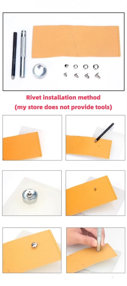 Set Borchie Vite Rivetto Metallo per Riparazione Borsa Ricambio Ferramenta Accessori - Immagine 3 di 4