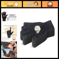 Moisturizing Cotton Gloves for Eczema Dry Skin, Touchscreen Fingertips, 6 Pair