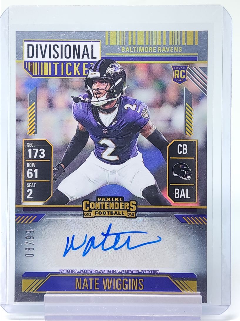 NATE WIGGINS 2024 CONTENDERS DIVISIONAL TICKET ROOKIE VAR RC AUTO /99 Q0902