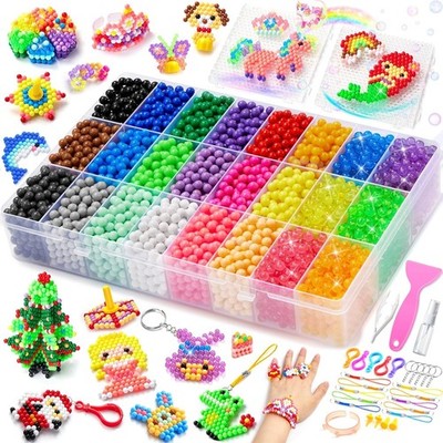 Wasserperlen Nachfüllset, 6800 Perlen, modernes DIY Bastelset für Kinder, ung...