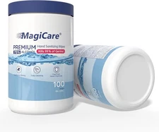 MagiCare 75% Alcohol Wipes 200pcs Unscented Sanitizing Hand Wipes