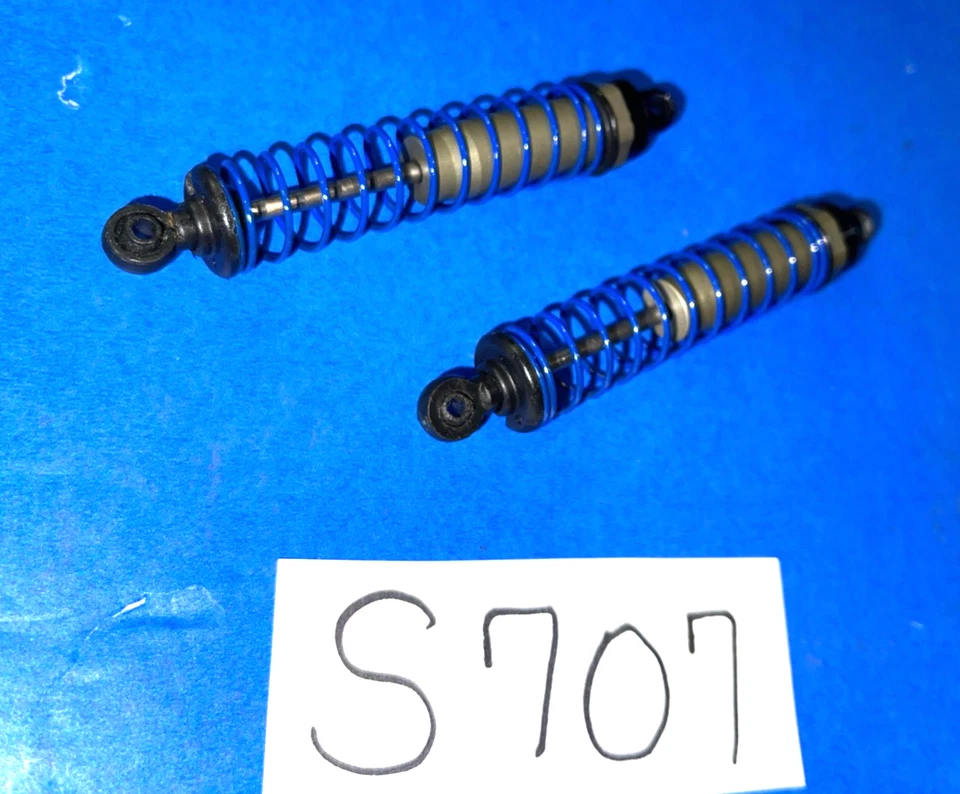 TEAM ASSOCIATED RC10 BUGGY UNUSED REAR HARD COATED SHOCKS WITH BLACK METAL CAPS - Image 4 of 4