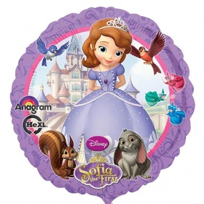 Disney Sofia die Erste 17 Zoll runder Folienballon mit Ballonband NEU