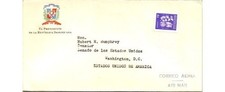 Dominican Republic Cover Humphrey US Senator Airmail Cacao 1960s Santo Domingo