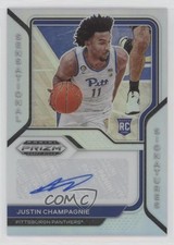 2021 Prizm Draft Picks Sensational Signatures Silver Justin Champagnie Auto 1pe9