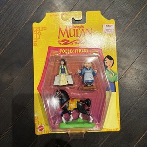 Vintage 1998 Disney Mulan Collectibles Figures Mulan Grandma Khan Mattel New