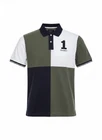 Hackett London Mens Colour Block Polo Shirt Olive Grn Logo 1 Casual Smart Large