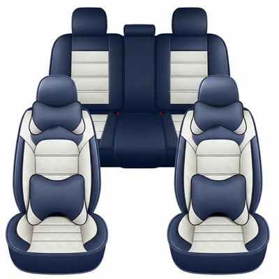 Black Brown Car Seat Covers Full Set Universal Fit for Truck SUV Sedan