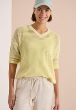 CECIL - Kurzarm Pullover im Crochet-Look - Fa...