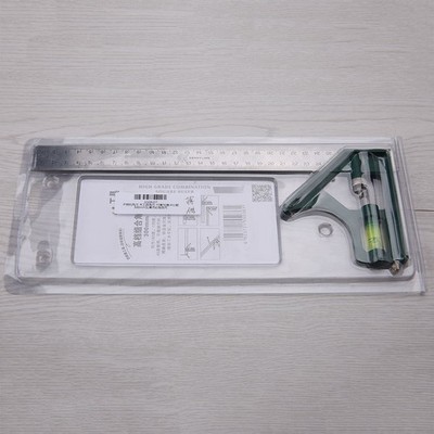 300mm Adjustable Stainless Steel Square Angle Ruler 45/90° With Bubble Level SET