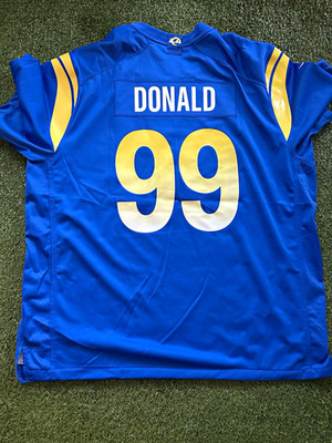 Nike On Field NFL Los Angeles Rams Donald #99 Trikot Herren 3XL Blau Gelb