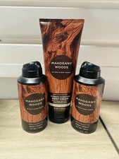 Bath  Body Works Men's Mahogany Woods Body Spray, Body Cream Discontinued New