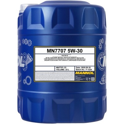 20 Liter MANNOL Energy Formula FR 5W-30 Motoröl API SN ACEA A5/B5 MB 229.6