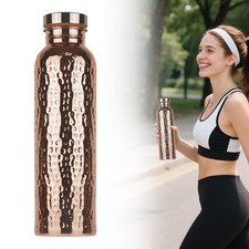 Water Bottle For Ayurvedic Inspired 800ml Hammered Health Yoga Portable
