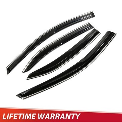 For Toyota Camry 2007-2011 Window Visor Vent Rain Guard Deflector w/ Chrome Trim