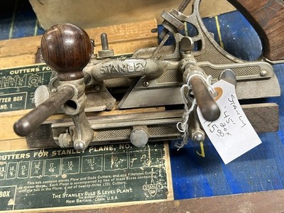 Stanley 45 Combination Plane  Cutters Orig Box Very Clean not complete  