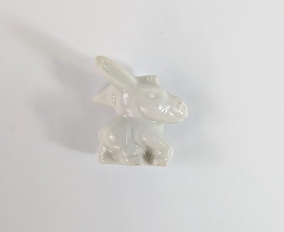 Vintage Miniature Ceramic Donkey Mule Small Farm Animal Collectable Figure White