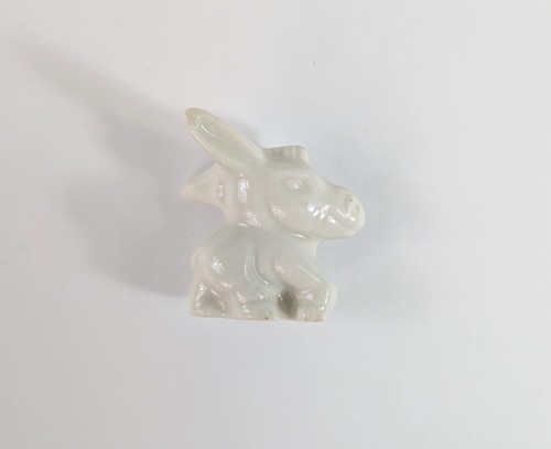 Vintage Miniature Ceramic Donkey Mule Small Farm Animal Collectable Figure White