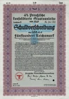 Prussian consolidated government bond, 4% debt, 1940 (500 RM) punched