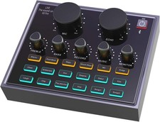 V8 Mini Sound Mixer Board,Live Sound Card for Live Streaming Bluetooth Sound