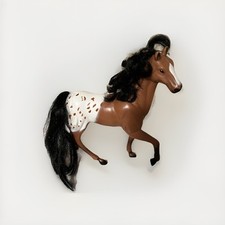Kid Kore Brown And White Pinto Plastic Horse Circa 1993 With Black Mane  Tail