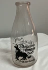VTG 1947 Cheyenne Frontier Days Plains Dairy Quart Milk Bottle Daddy Of ’Em All