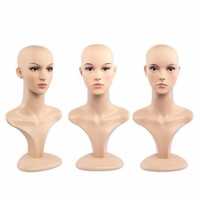 Wig Head Stand with Shoulder Display Hairdressing Female Mannequin Head Bust