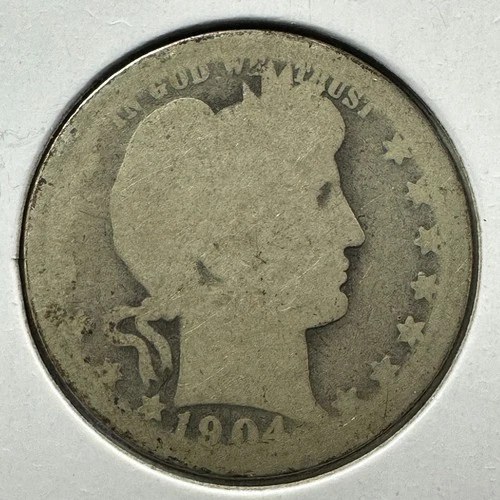 1904 25C Barber Quarter, Contains 0.1808oz of SILVER (88286)