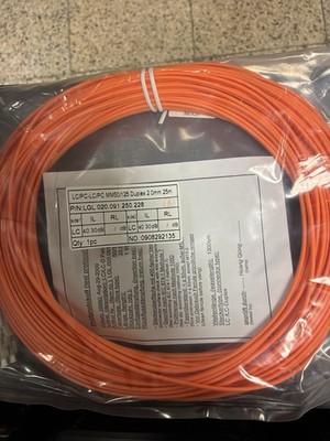 LC-LC Duplex Fiber Optic Patch Cable 25m OM2 50/125 Multimode Orange