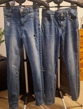 Lot Of 2 Girls Jeans Jordache Slim  Cat  Jack Stretch Sz 14