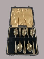 Silverplate EPNS Teaspoons Set of 5 Matching Spoons Boxed