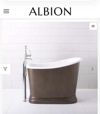 ALBION BATH COMPANY TUBBY TORRE 1200mm FREESTANDING ROLL TOP BURNISHED IRON
