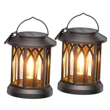  Solar Lanterns Outdoor Waterproof, Upgraded Bright Hanging Solar Lights for 