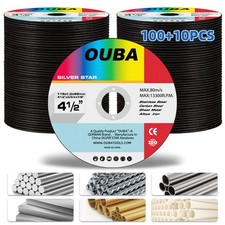110 PCS 4-1/2" x .045" x 7/8" Cut off Wheels Stainless Steel Metal Cutting Discs