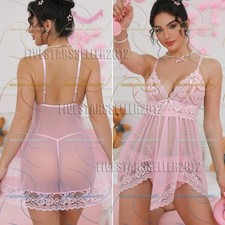 Women's Sexy-Lingerie Babydoll Sleepwear Underwear Lace Dress G-string Nightwear