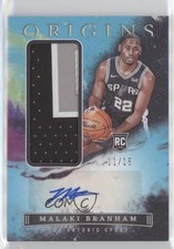 2022-23 Panini Origins Rookie Jersey Turquoise 11/15 Malaki Branham Auto 0z6a