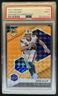 2021 Panini Mosaic Josh Allen Prizm Orange Fluorescent #/25 Bills PSA 9