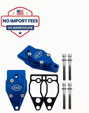 S&S CYCLE Billet Head Breather Kit - Anodized Blue - Twin Cam For '99-'17
