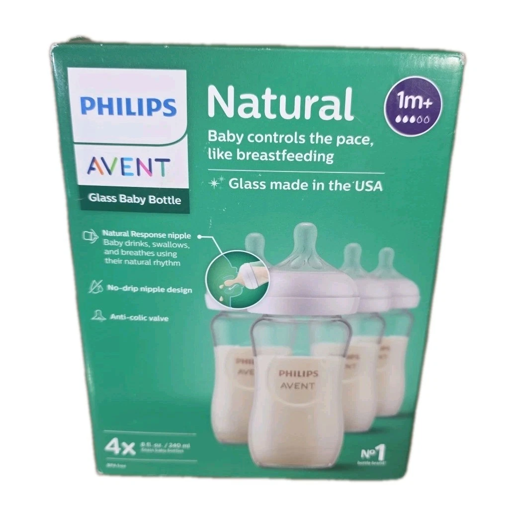 Philips Avent Glass Baby Bottles 8oz 240ml Pack Of 4 1M+
Opens in a new window or tab
