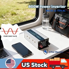 WZRELB 800W Pure Sine Wave Inverter DC 36V to AC 110V 120V Power Converter camp