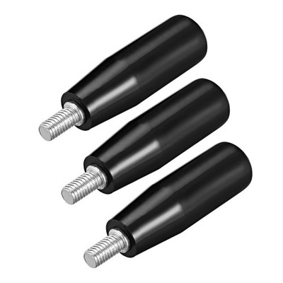 3 Pcs Revolving Handwheel Machine Handle M6 Male Threaded Stem
