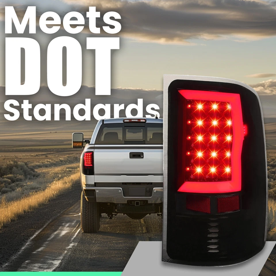 Para GMC Sierra 1500 2500HD 3500HD 07-14 Negro Humo LED DRL Barra Luces Traseras Lámpara Foto 2 de 4